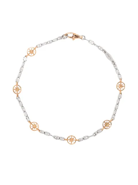 Zancan 18kt white and rose gold compass bracelet