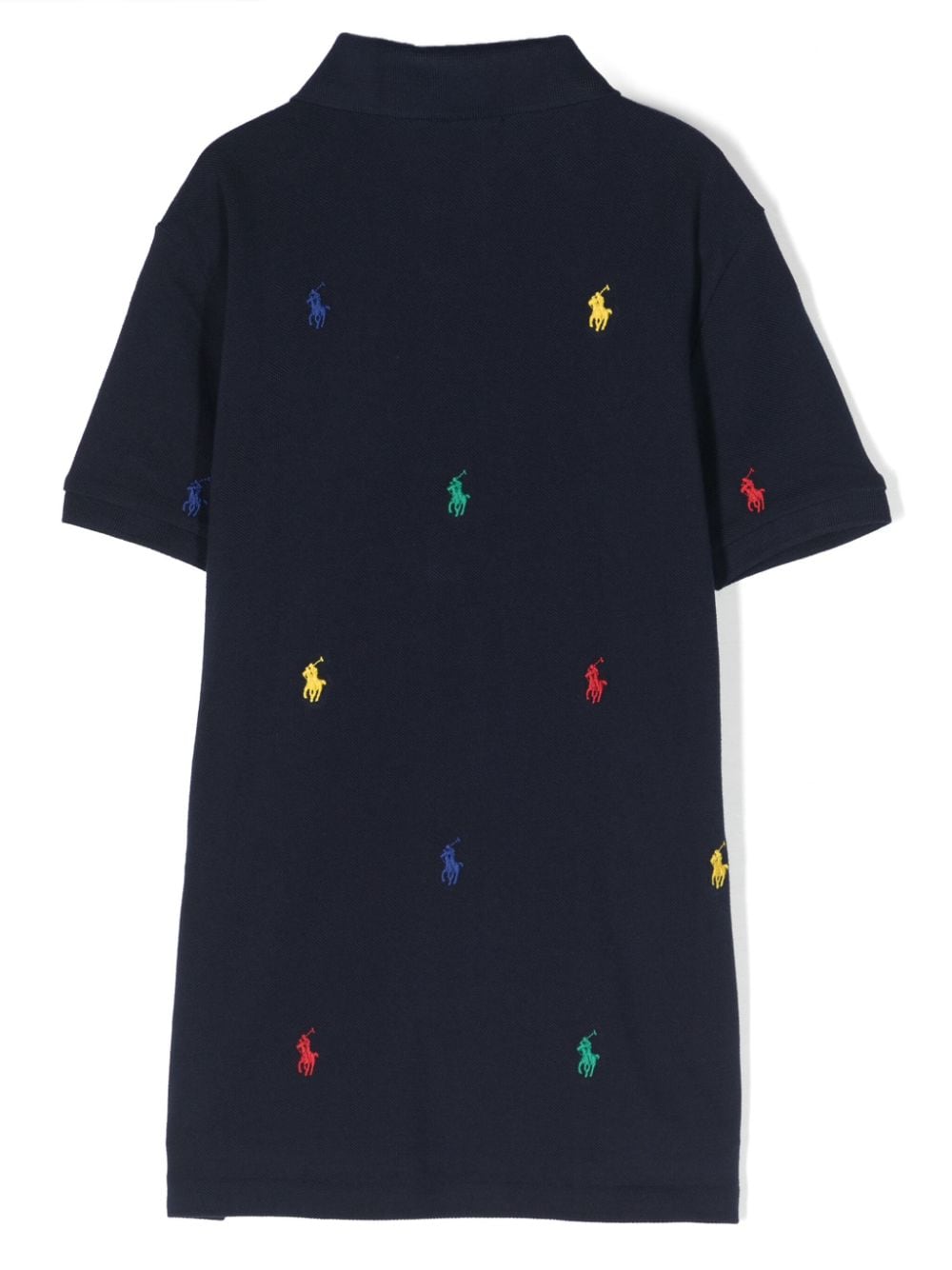 Shop Ralph Lauren Embroidered-logo Piqué Polo Shirt In Blue