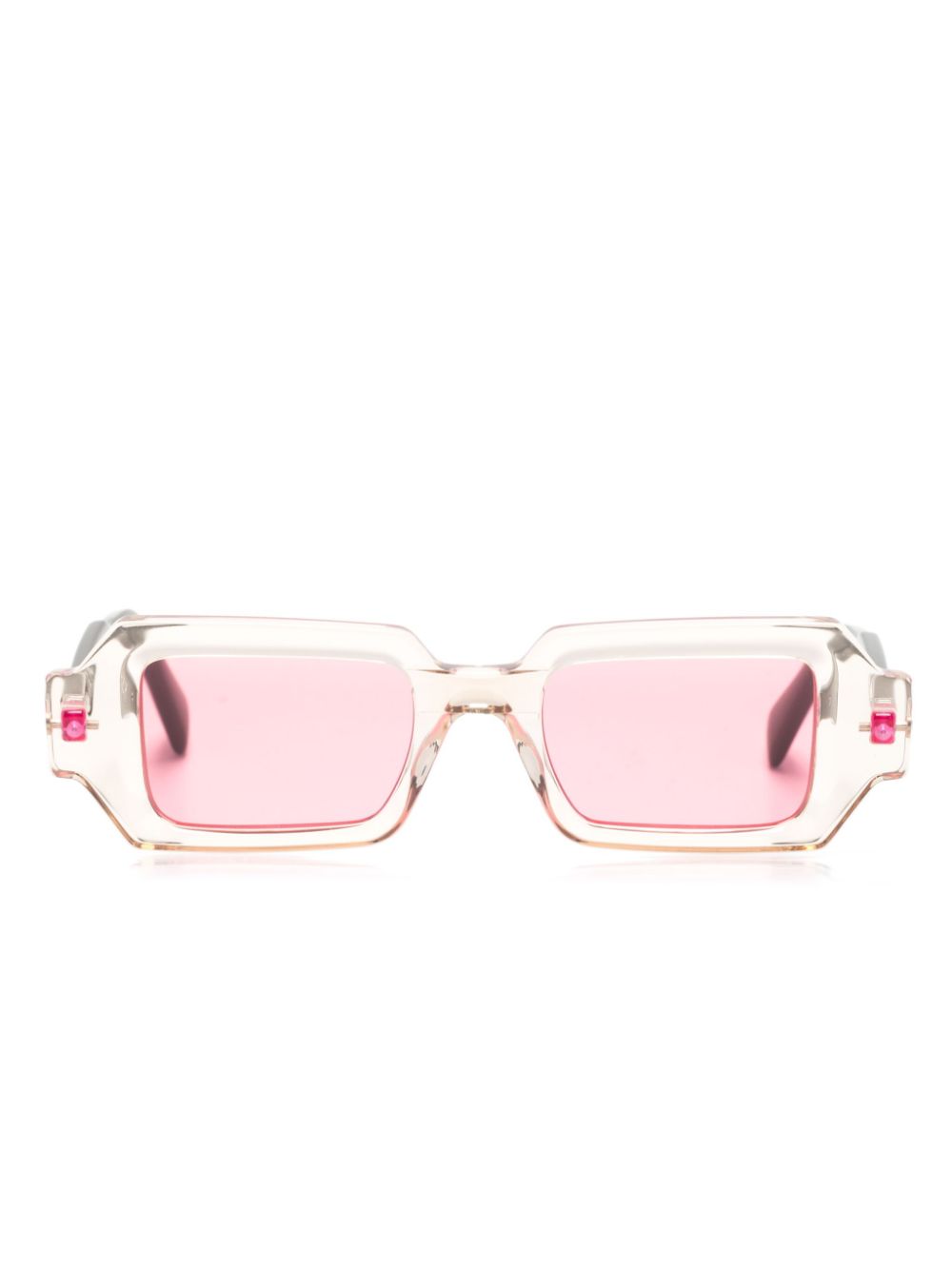 Kuboraum Q9 Rectangle-frame Sunglasses In Pink