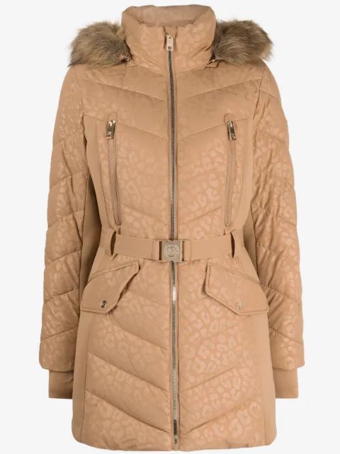 Michael Michael Kors 豹纹衬垫派克大衣