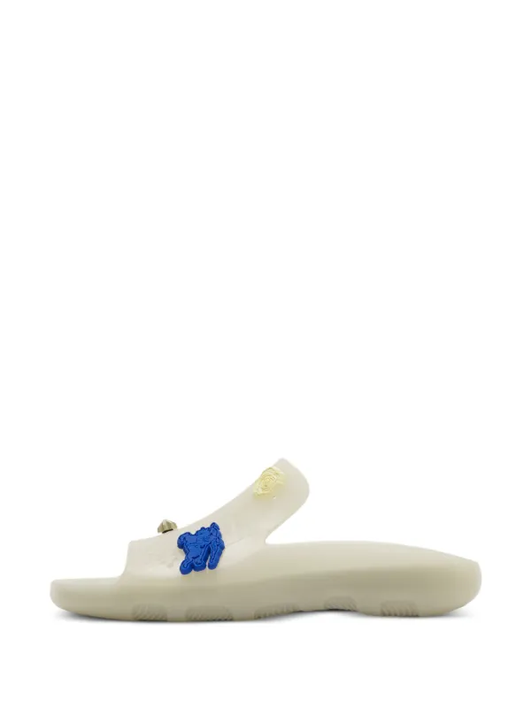 Burberry Stingray appliqué-detail Slides | White | FARFETCH JO Burberry Stingray appliqué-detail Slides | White | FARFETCH JO