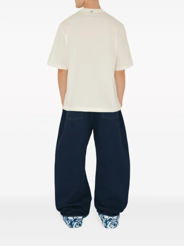 Tシャツ・カットソー BURBERRY COTTON T-SHIRT WITH LOGO PATCH Burberry Logo-patch Cotton T-shirt In Black | ModeSens