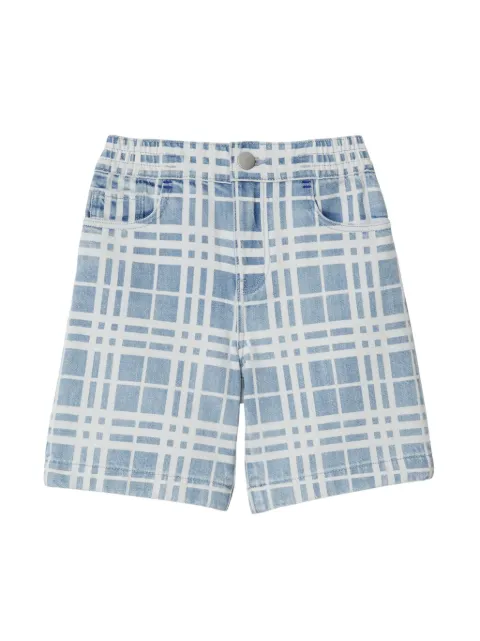 Burberry Kids check-pattern denim shorts