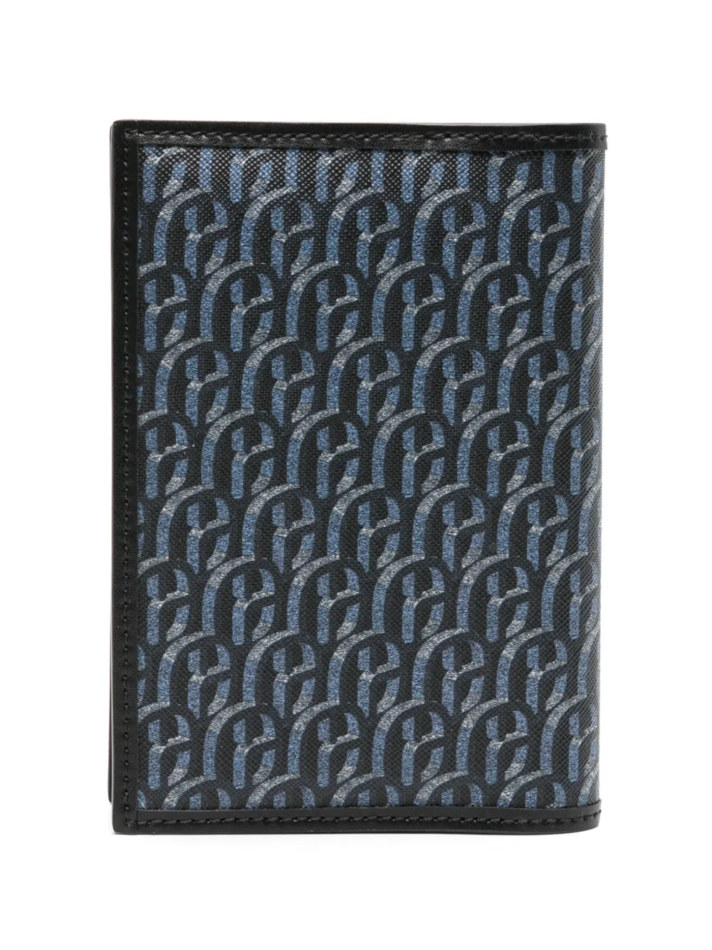 Shop Claudie Pierlot Monogram-pattern Passport Holder In Black