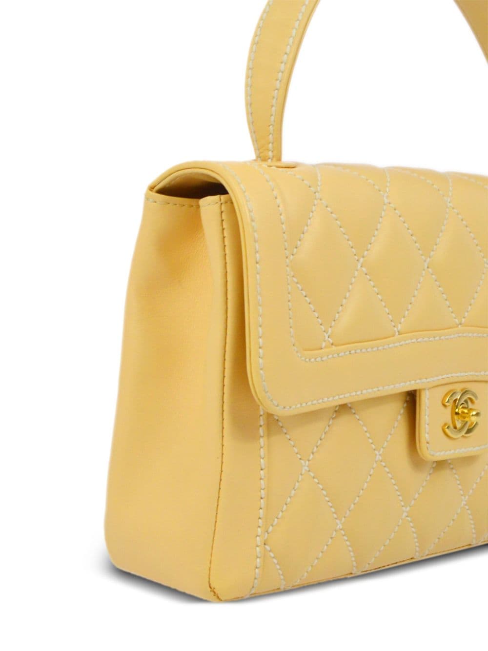 Pre-owned Chanel 2006 Wild Stitch Tote Bag In Yellow