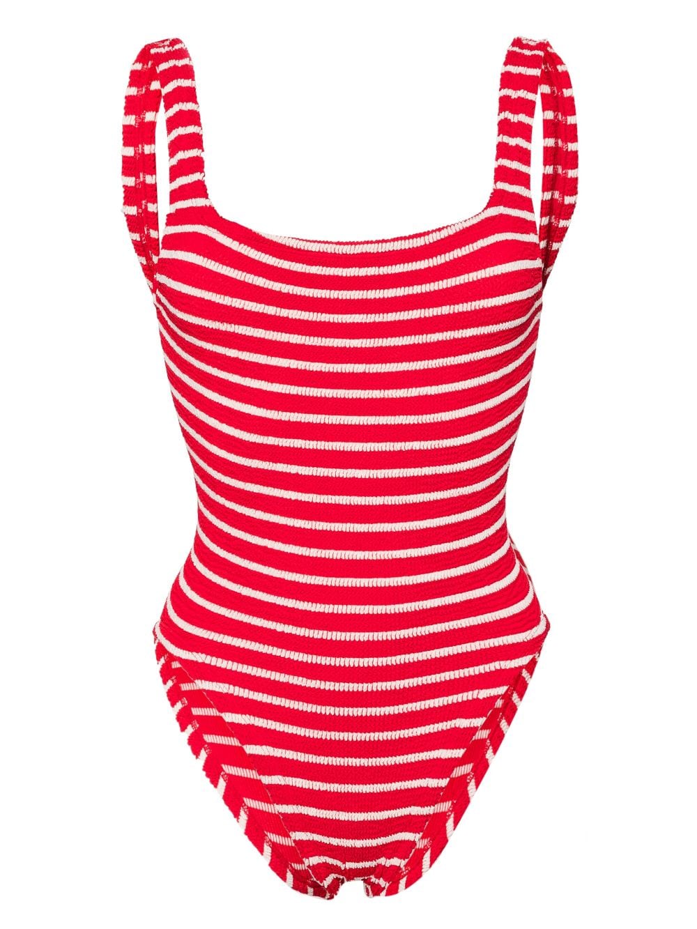 candy-stripe crinkled swimsuit
