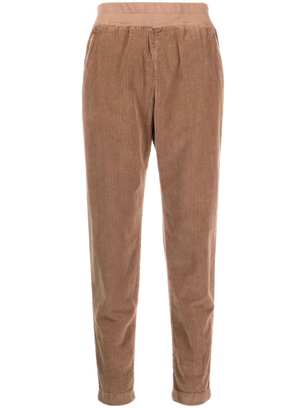 Shop James Perse Corduroy Tapered Trousers In Brown