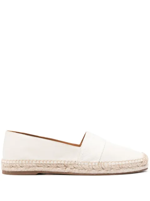 Chloé Piia logo-embroidered leather espadrilles