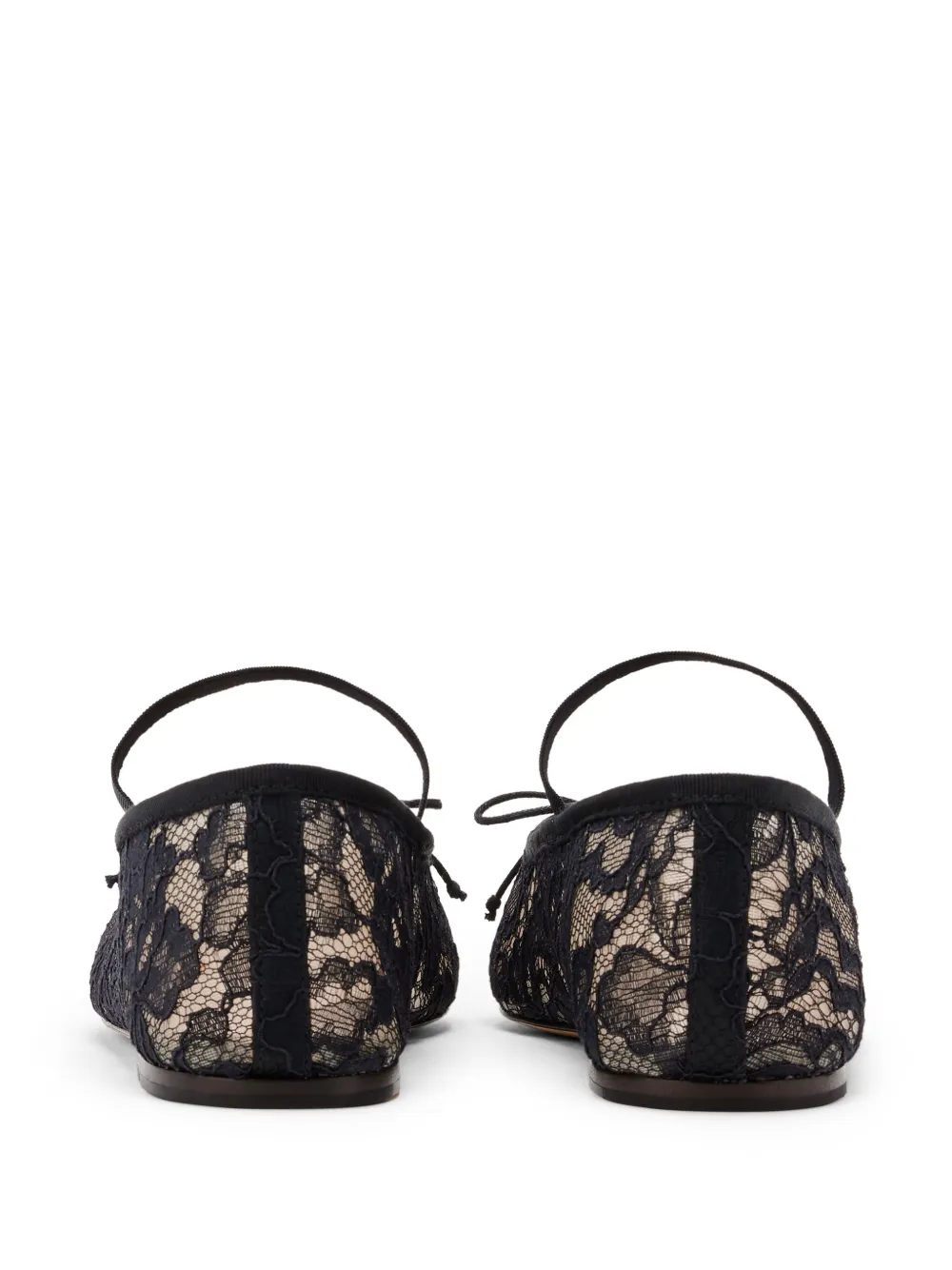 Loeffler Randall Leonie lace ballerina shoes Black