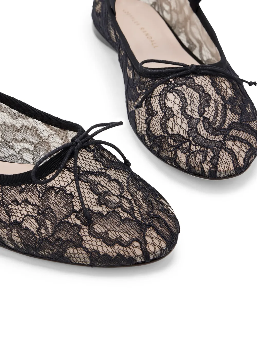 Loeffler Randall Leonie lace ballerina shoes Black