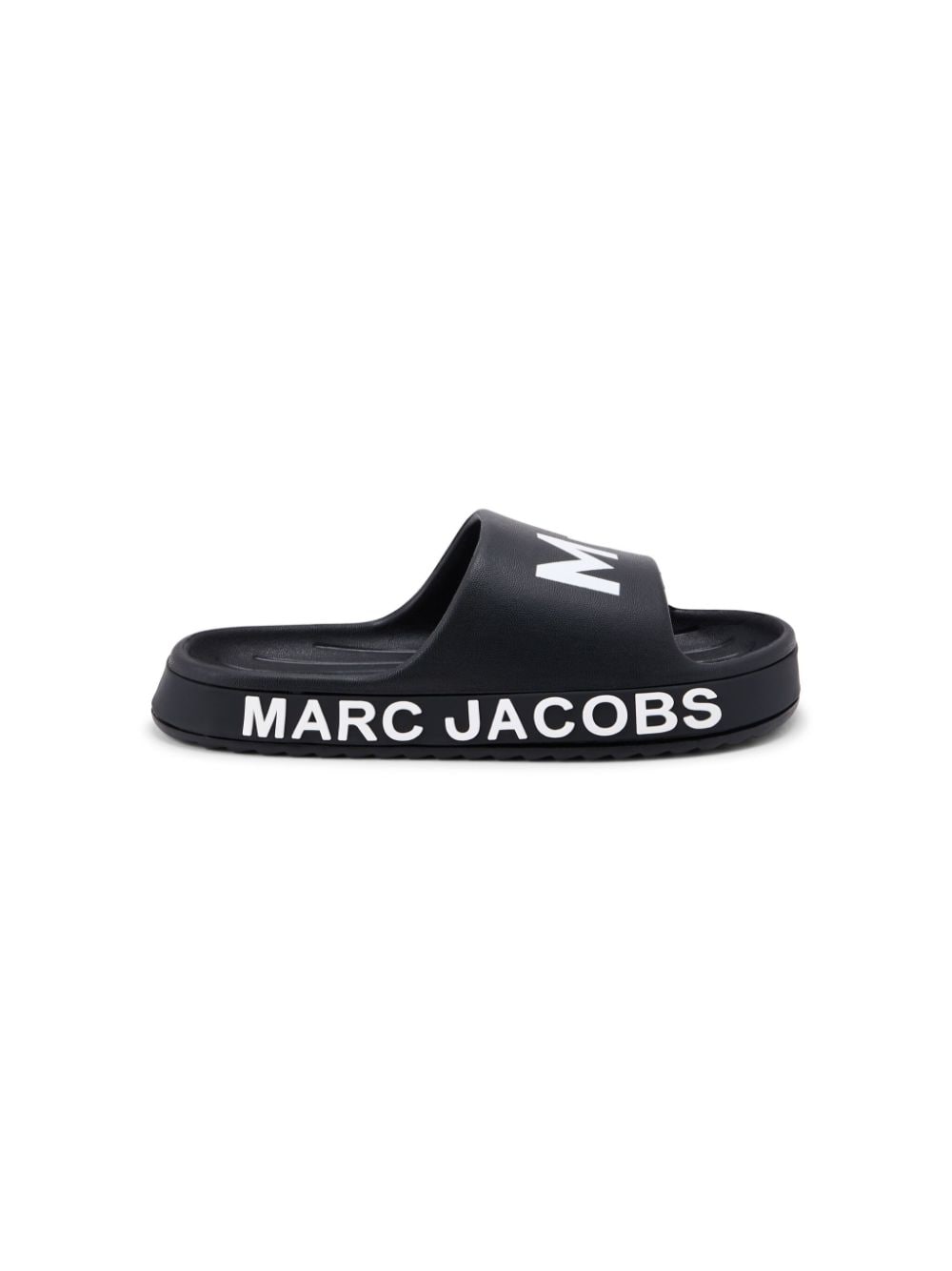Shop Marc Jacobs Logo-print Slides In Black