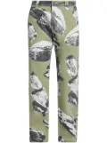 MARKET Talus graphic-print cotton trousers - Green