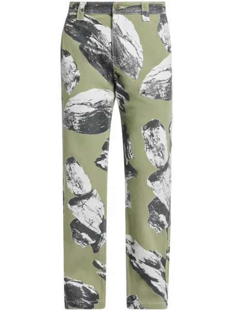 MARKET Talus graphic-print cotton trousers