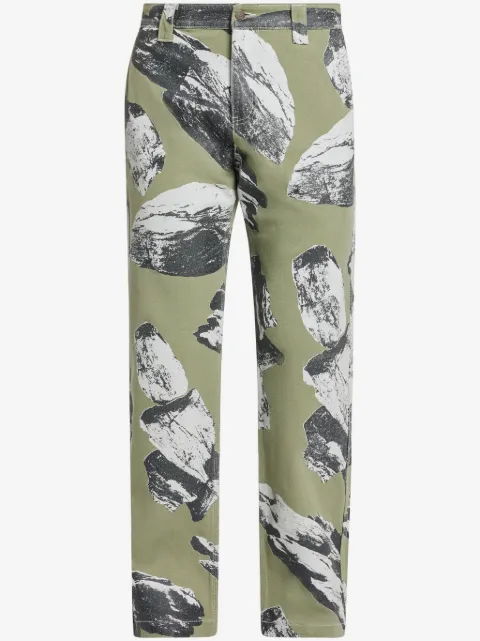 MARKET Talus graphic-print cotton trousers
