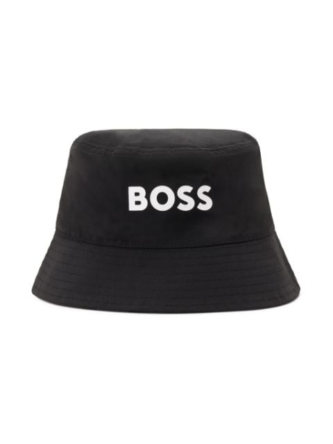 BOSS Kidswear reversible logo-print bucket hat 