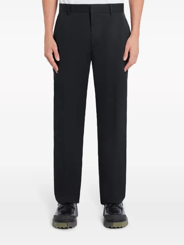 Off-White Cotton Tailored Trousers | Black | FARFETCH Off-White Cotton Tailored Trousers | Black | FARFETCH