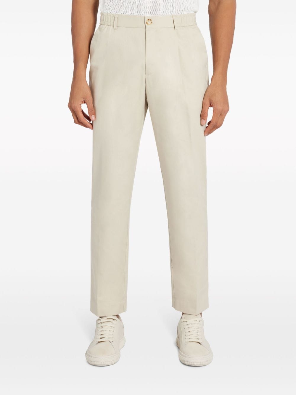 Shop Che Pleated Chino Trousers In Neutrals