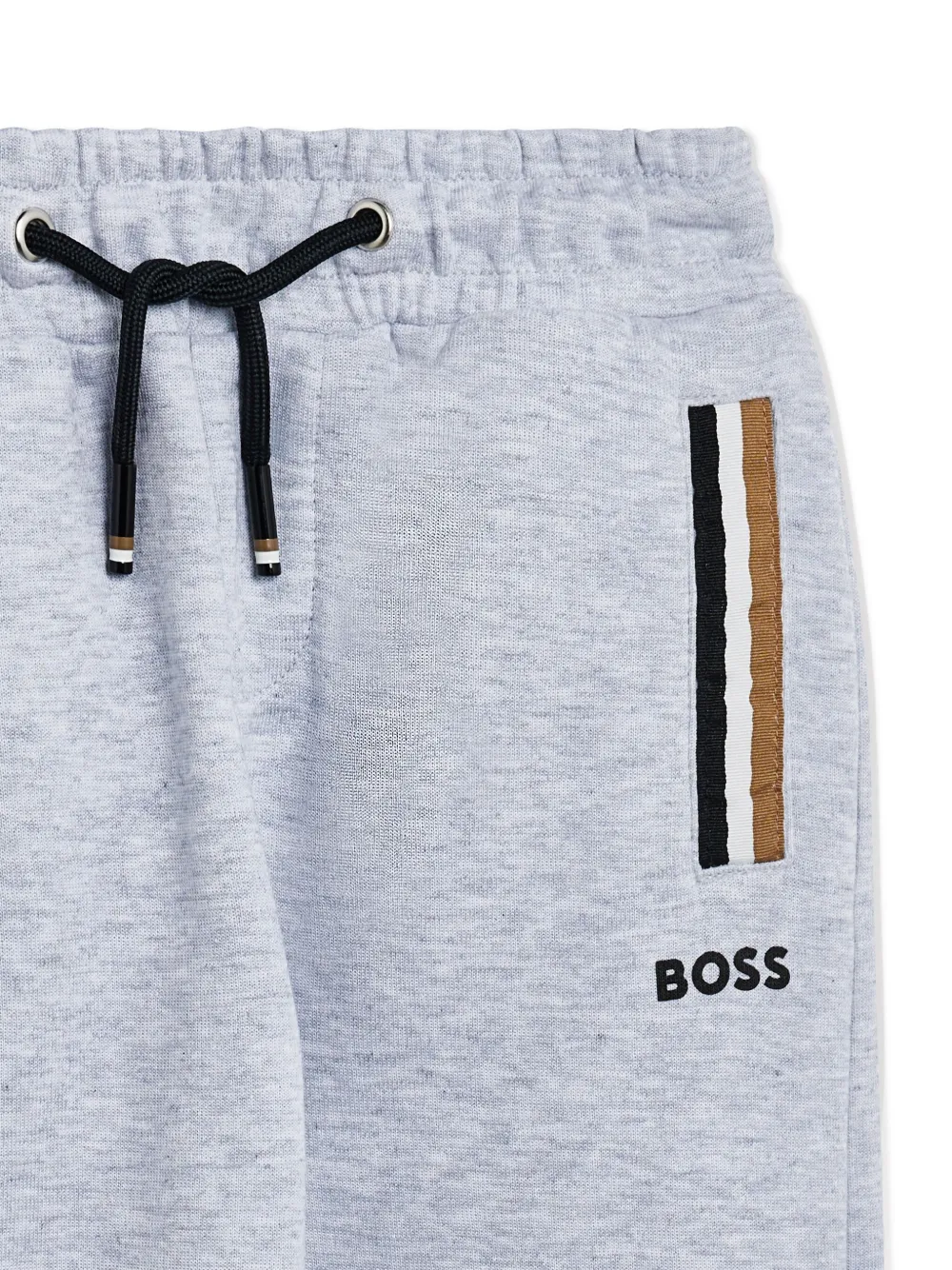 BOSS Kidswear Trainingspak met gestreepte afwerking Grijs