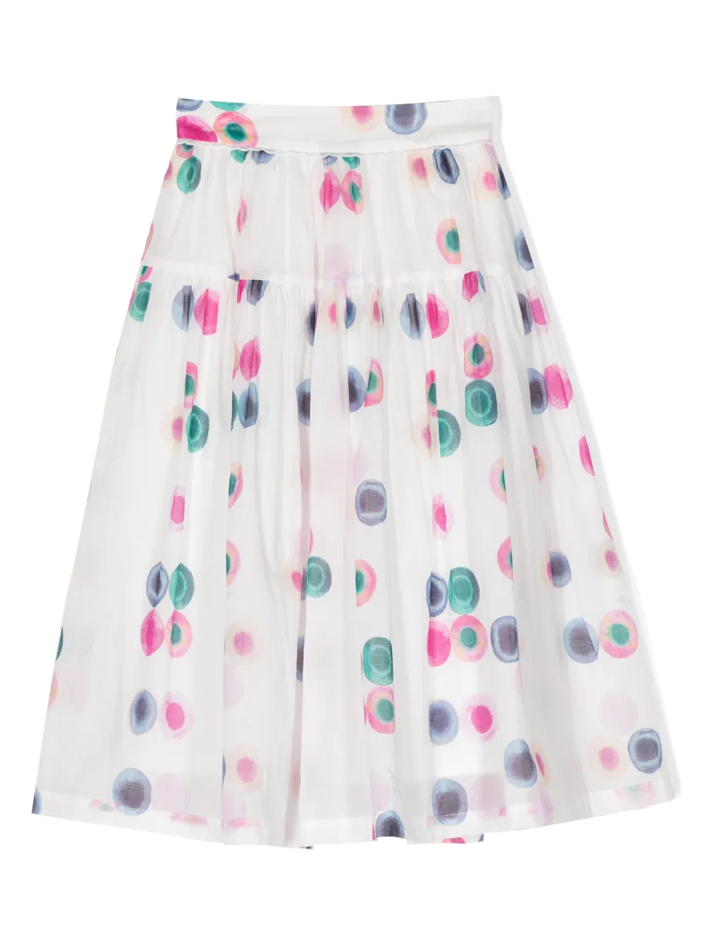 Chloé Abstract-print Organic Cotton Maxi Skirt In White