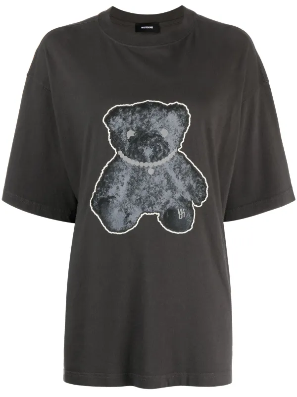【関税込み】We11done グレー Necklace Teddy 長袖Tシャツ We11doneのグレー Necklace Teddy 長袖Tシャツがセール中