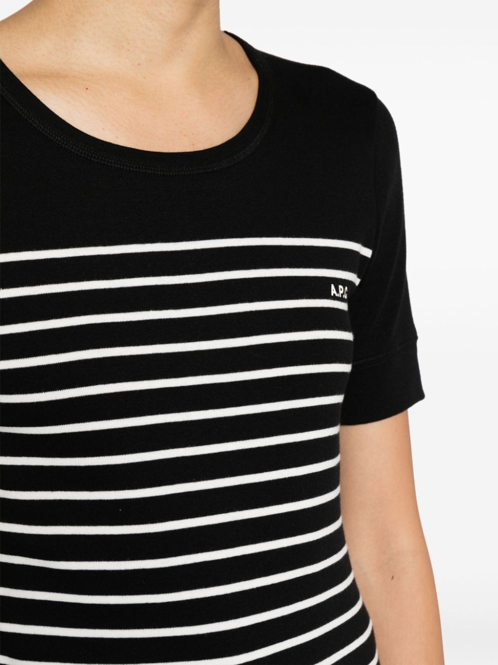 Shop Apc Logo-print Cotton T-shirt In Black