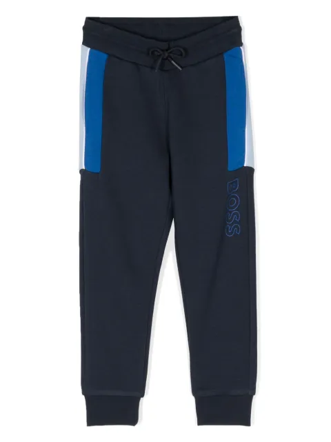 BOSS Kidswear logo-print cotton-blend track pants