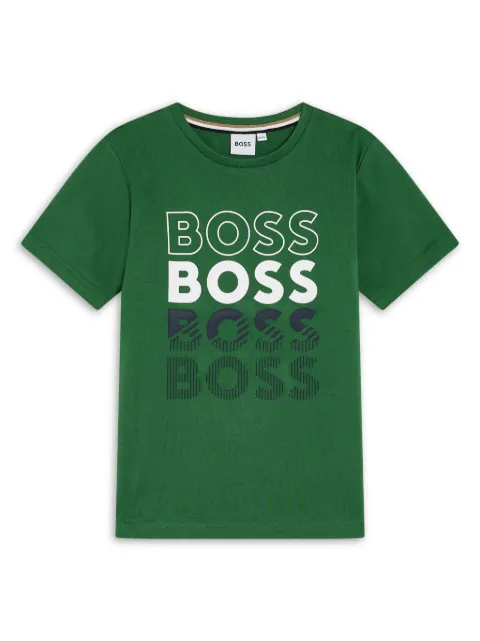 BOSS Kidswear Repeat Logo cotton-jersey T-shirt