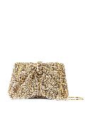 Loeffler Randall Jolene rhinestone bow clutch bag - Gold