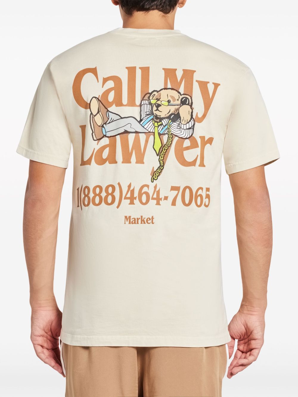 Shop Market Call My Laywer Cotton T-shirt In Neutrals
