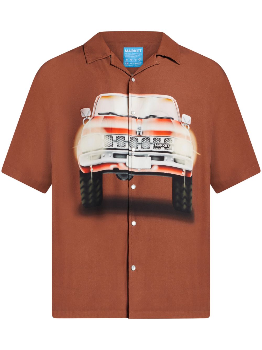 Market Graphic-print Short-sleeve Shirt In Brown