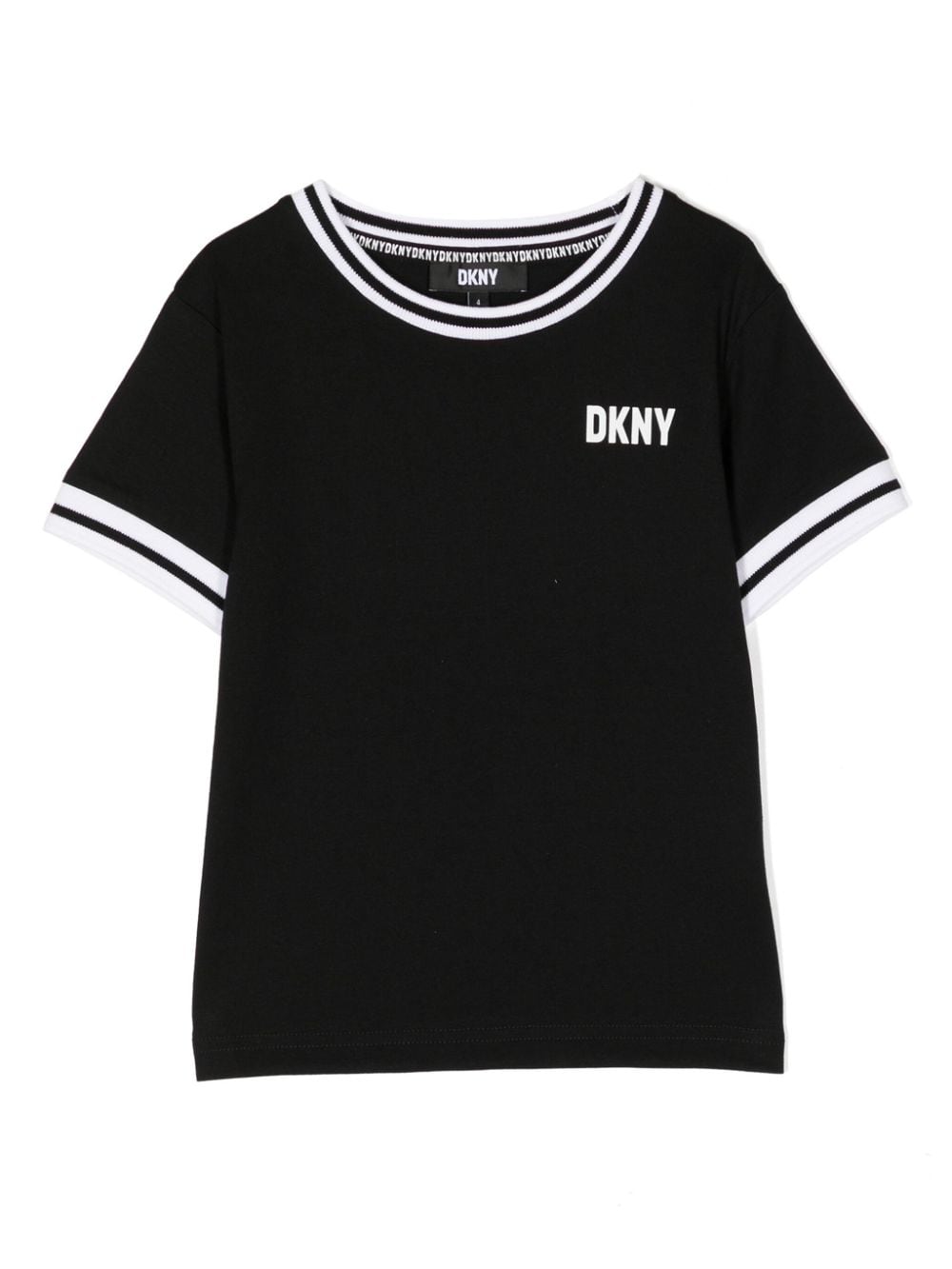 Dkny Kids Katoenen T-shirt met logoprint Zwart