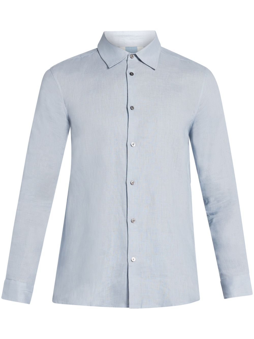 Che Linen Button-up Shirt In Blue