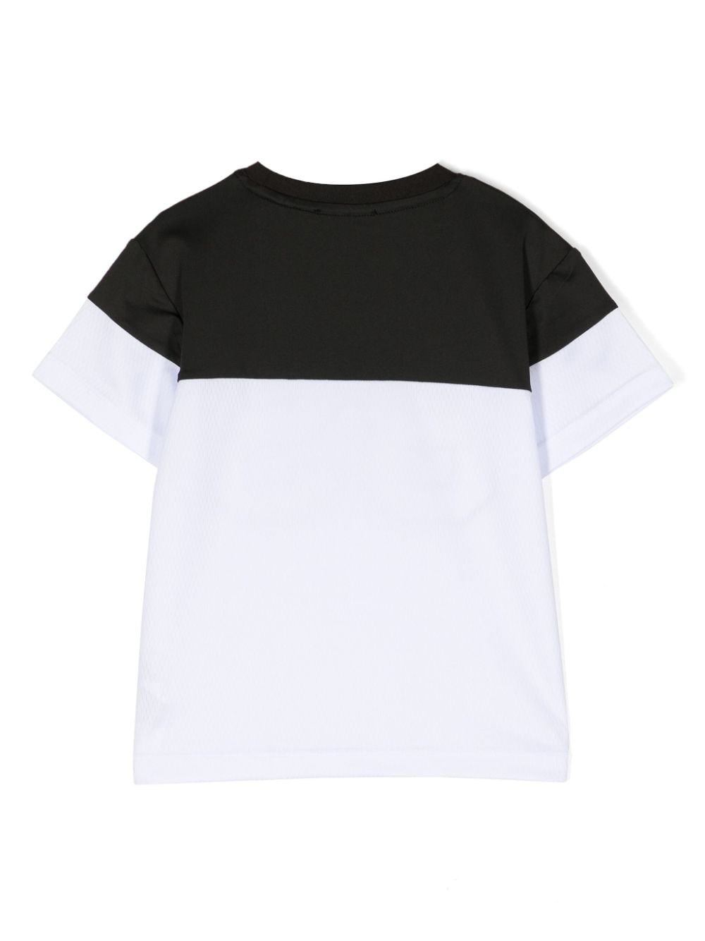 Shop Dkny Logo-print Colour-block T-shirt In Black