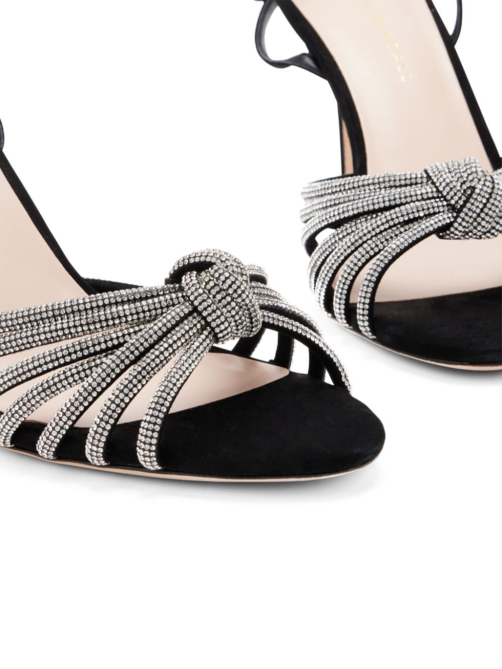 Shop Loeffler Randall 90mm Ada Embellished Sandals In Silver