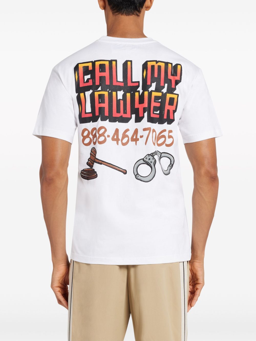 Shop Market Call My Lawyer Cotton T-shirt In White