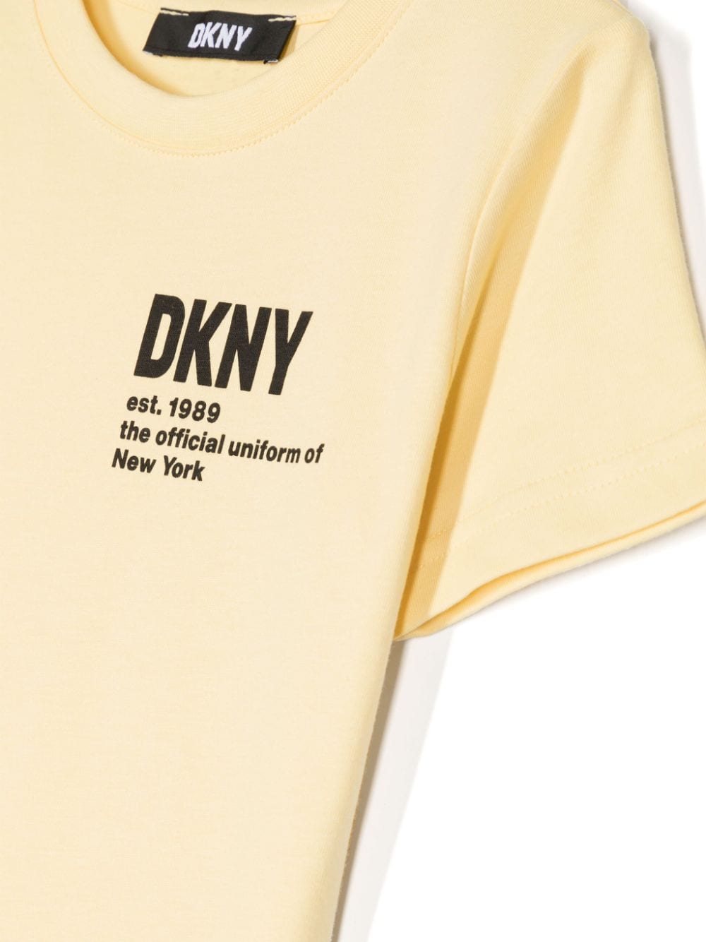 Dkny Kids Katoenen T-shirt met logoprint Geel