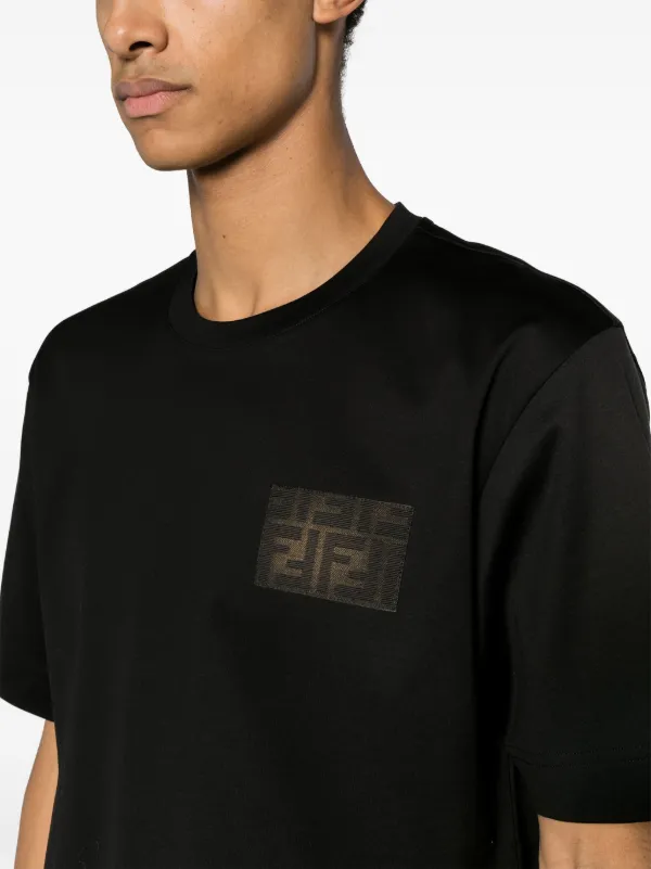 FENDI FF patch Cotton T shirt Black FARFETCH ZA