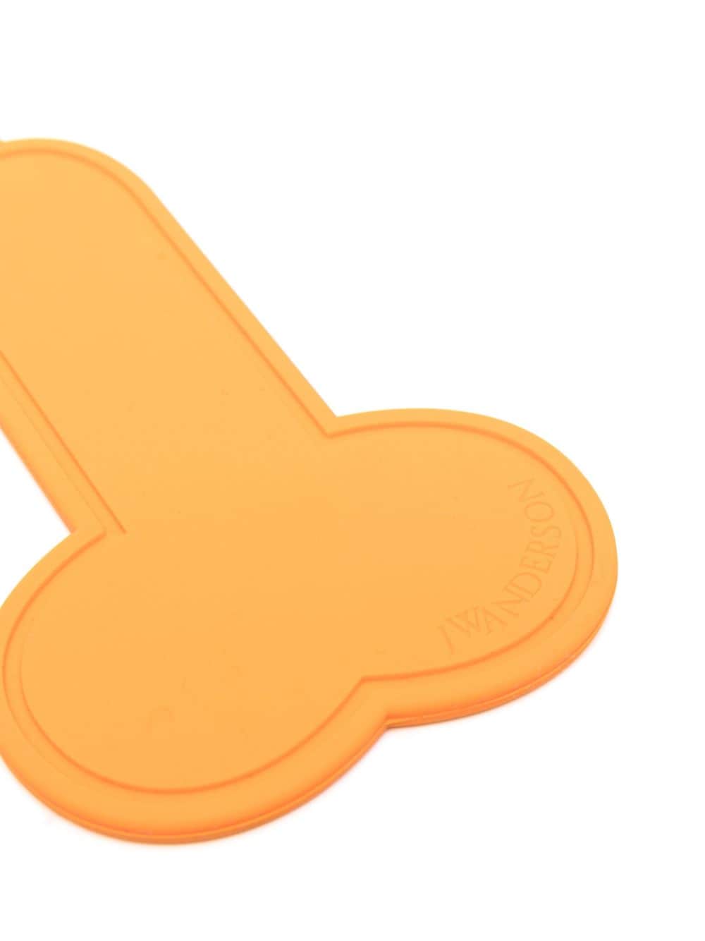 Shop Jw Anderson Logo-debossed Keychain In Orange