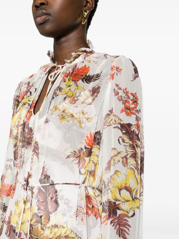 ZIMMERMANN Matchmaker Tiered Midi Dress White FARFETCH AO