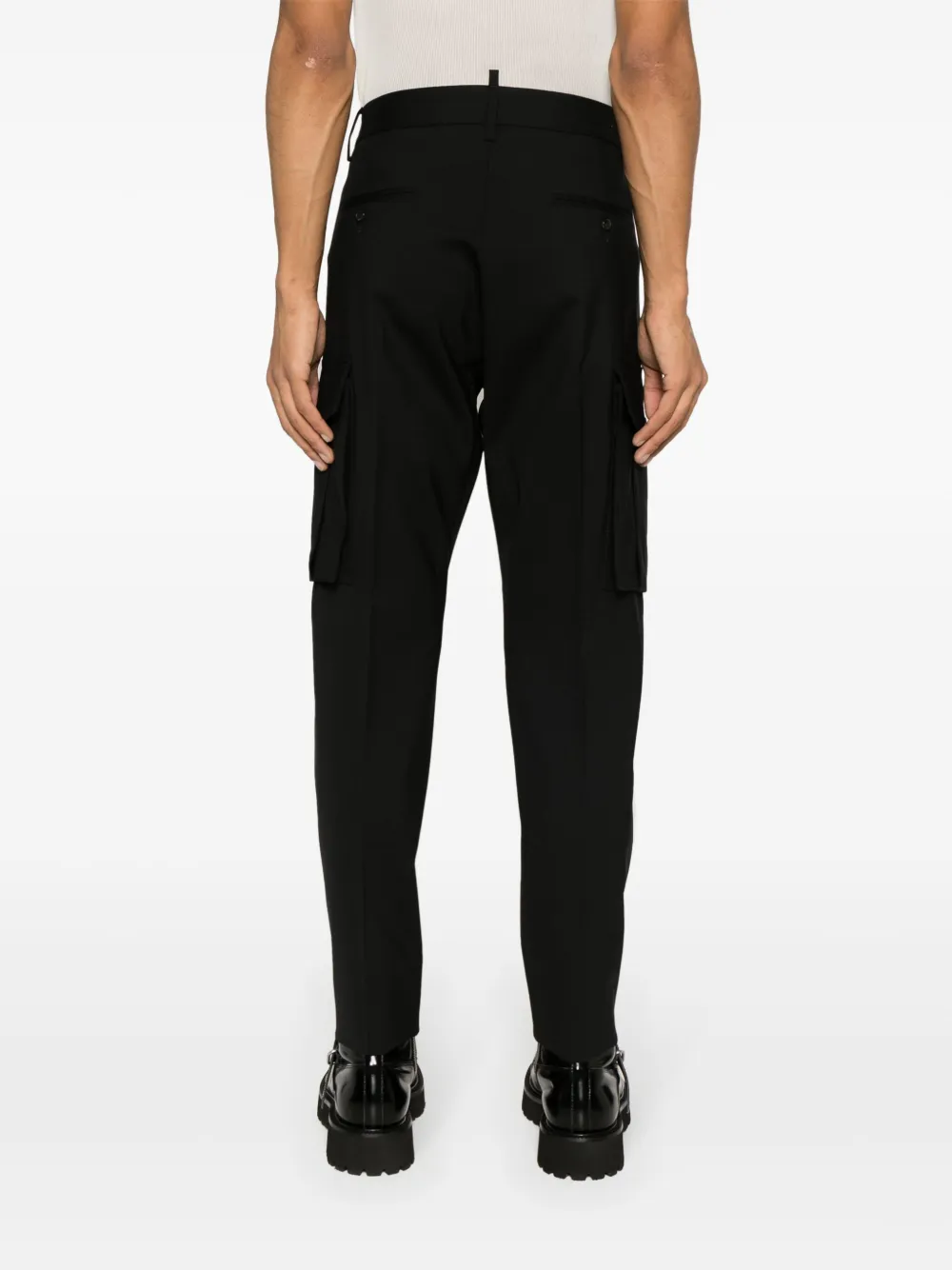 DSQUARED2 Broek met toelopende pijpen Zwart