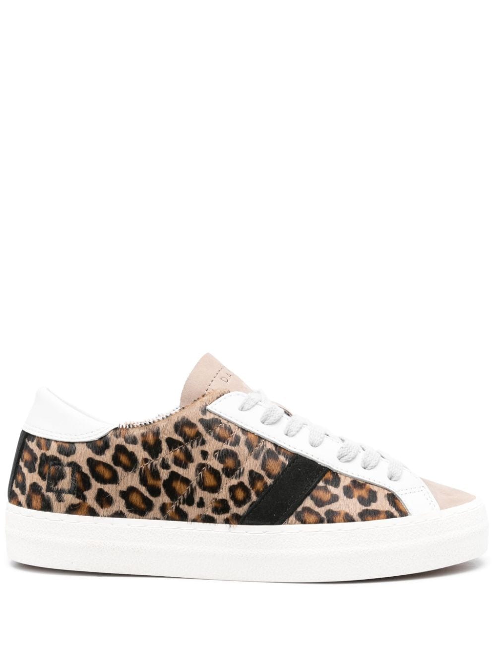 D.A.T.E. Hill Low Vintage Calf white and leopard women's sneaker