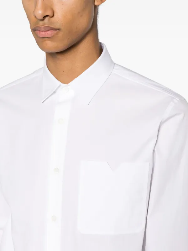Valentino Garavani chest-pocket Cotton Shirt | White | FARFETCH
