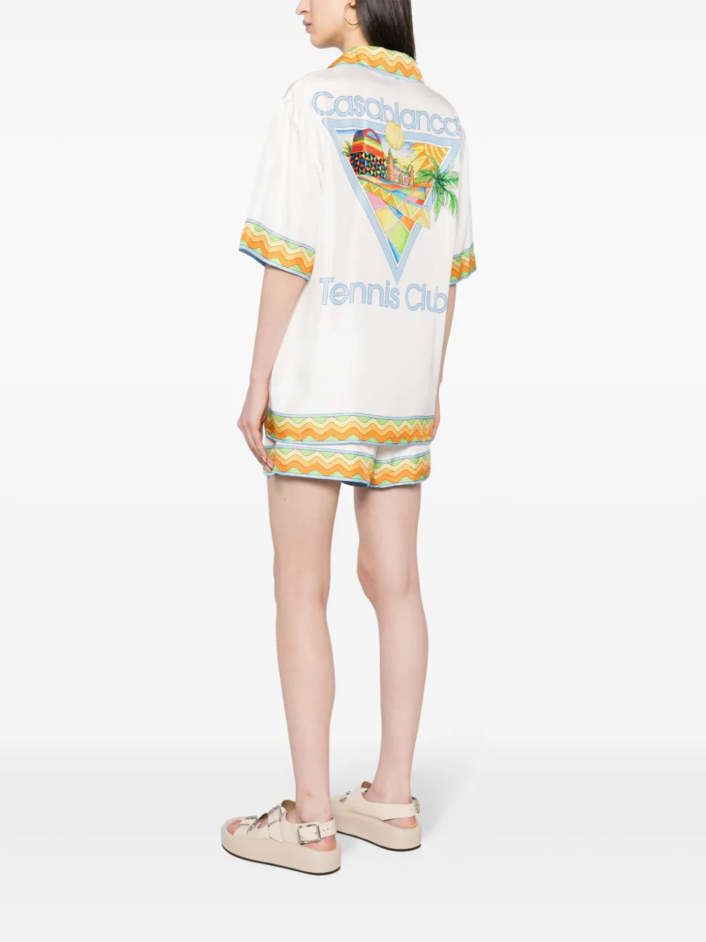 Casablanca Afro Cubism Tennis Club shirt - Wit