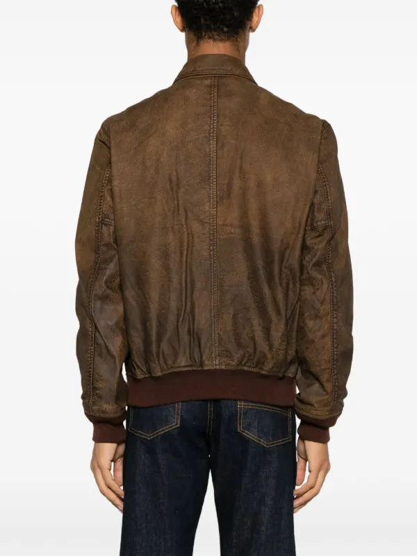 Leather bomber jacket ralph lauren top