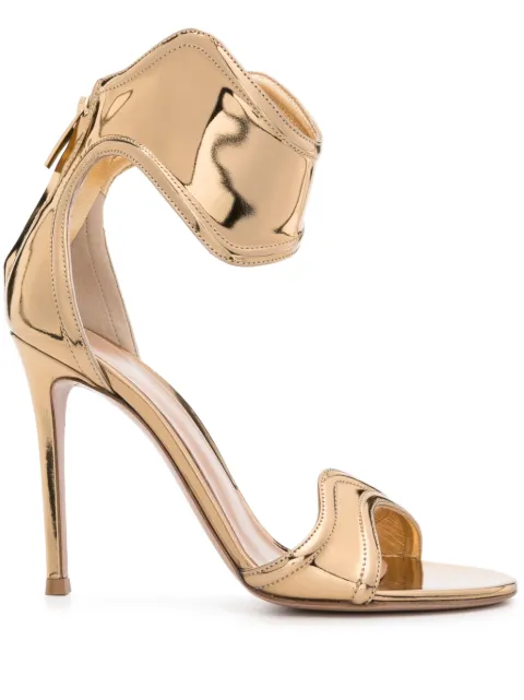 Gianvito Rossi Lucrezia 105mm metallic sandals