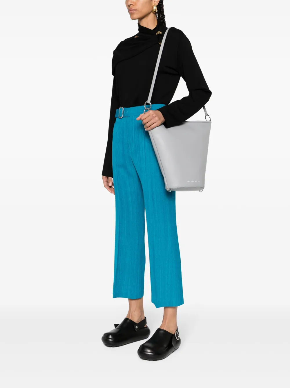 Proenza Schouler White Label Spring logo-print leather bag - Grijs
