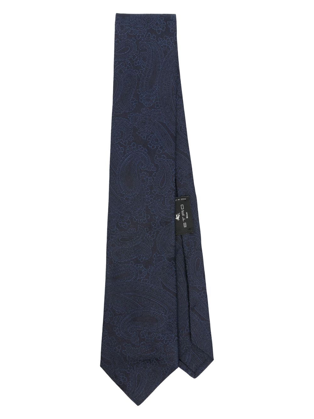Etro Patterned-jacquard Silk Tie In Blue
