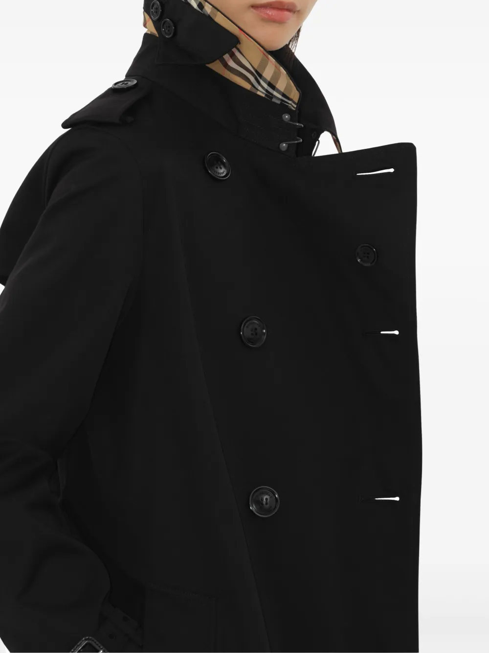 Burberry Jas met dubbele rij knopen Zwart