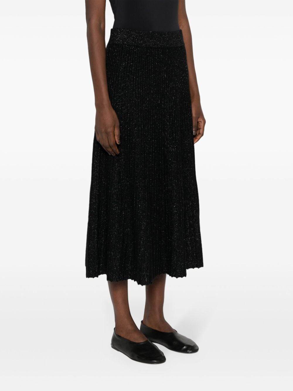 Shop Lisa Yang The Amelia Cashmere Midi Skirt In Black