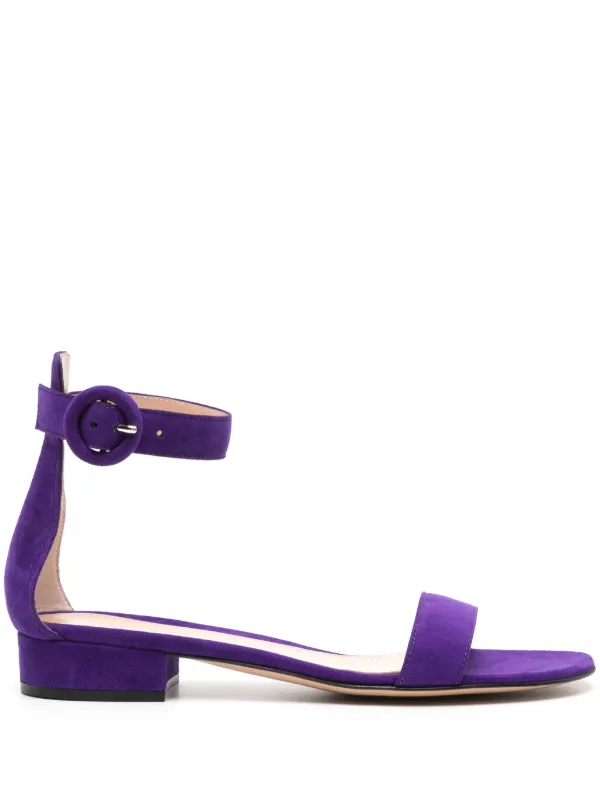 Gianvito Rossi Portofino Suede Sandals Farfetch